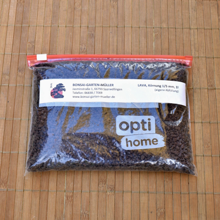 Lava (Eifel-Lava) 1 l, Körnung 1/5, eigene Abfüllung, für Bonsai